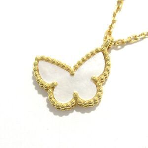 Van Cleef & Arpels Necklace Sweet Alhambra Papillon 18K Yellow Gold X Mother Of